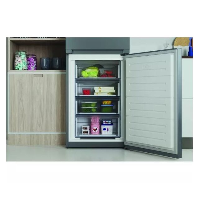 Indesit INFC850TI1S1 59.5cm 50/50 Total No Frost Fridge Freezer - Silver
