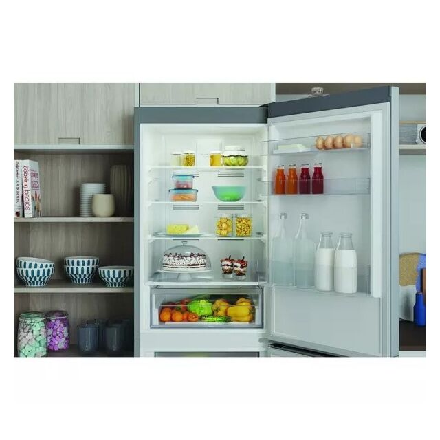 Indesit INFC850TI1S1 59.5cm 50/50 Total No Frost Fridge Freezer - Silver