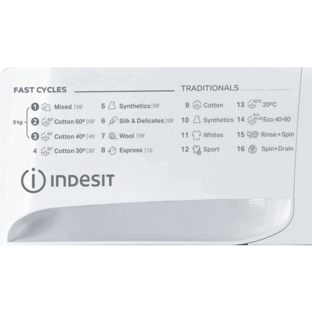 Indesit MTWC91495WUKN 9kg 1400 Spin Washing Machine - White
