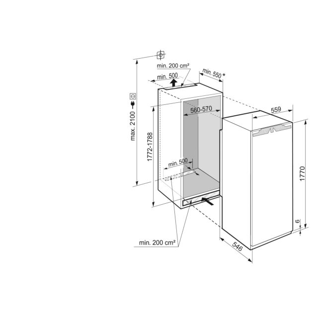 Liebherr IRBD5150 BioFresh, SoftSystem, SmartSteel interior back, Door on Door
