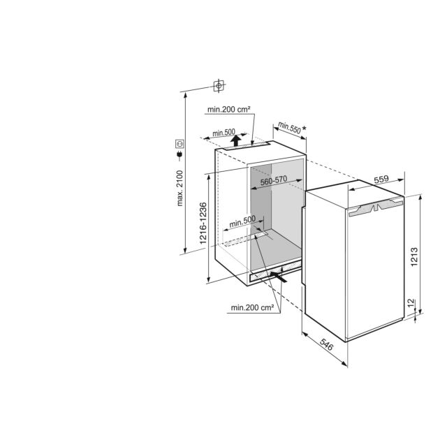 Liebherr IRE4100 EasyFresh, Door on Door