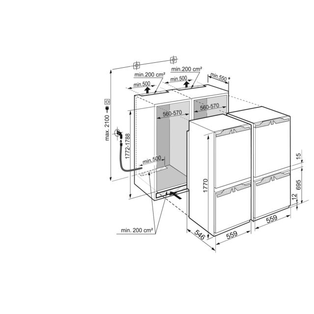 Liebherr IXCC5165 BioFresh, NoFrost, IceMaker (Fixed Water Connection), SoftSystem, SmartSteel inter