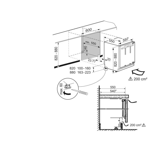 Liebherr SUIG1514 3 Freezer Drawers, SmartFrost, Side By Side Compatible, Door on Door