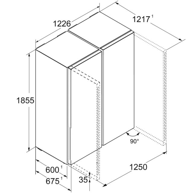 Liebherr XRFSF5245 BioFresh, NoFrost, IceTower (Fixed Water Connection), 7 Freezer Drawers