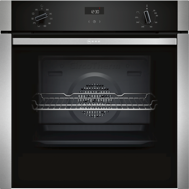 Neff B3ACE4HN0B Slide + Hide 59.4Cm Built In Electric Single Oven - Stainless Steel