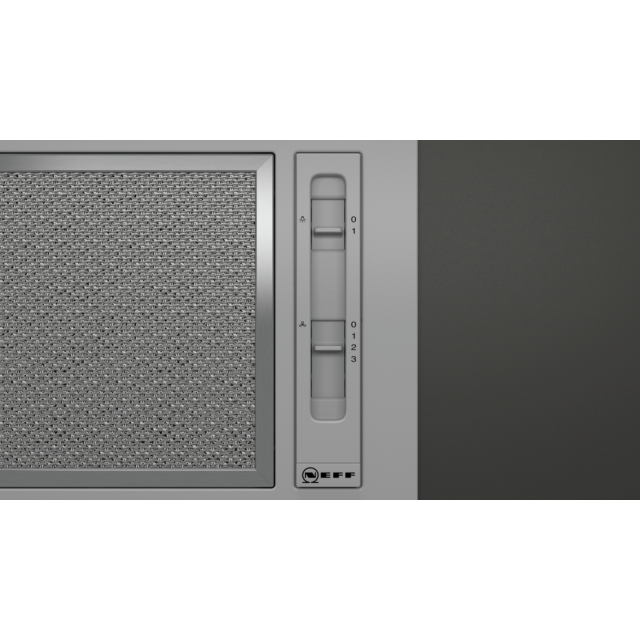 Neff D51NAA1C0B 53cm, 3 speed, LED lights, Quick fix system, Slider switch. Optional Standard Recirc