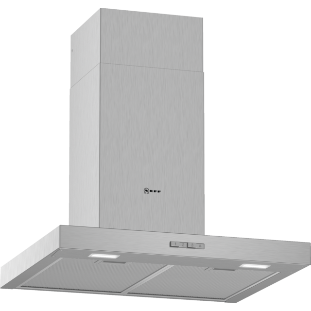 Neff D62BBC0N0B 60cm, Box Design, 3 speed, push buttons, LED lights. Optional CleanAir Standard Reci