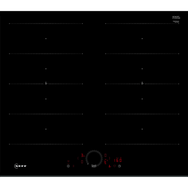 Neff T66FHX4L0 59.2cm Black Induction Hob