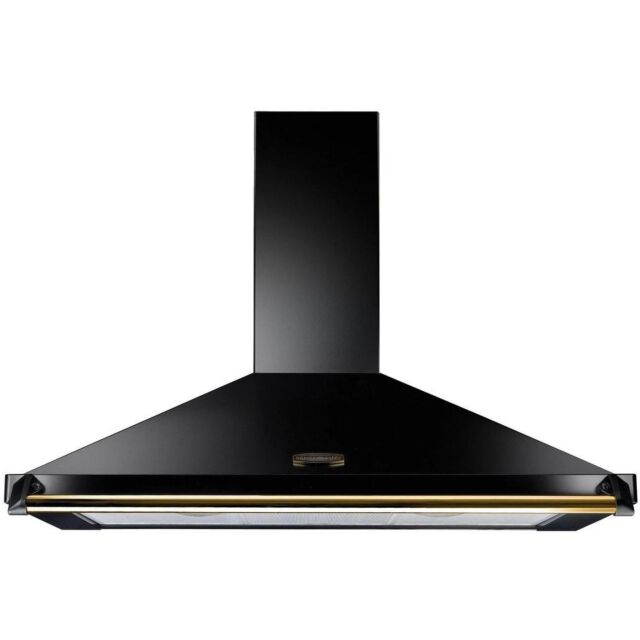 Rangemaster CLAHDC90BB/ 63040 CLASSIC 90CM HOOD BLACK BRASS RAIL