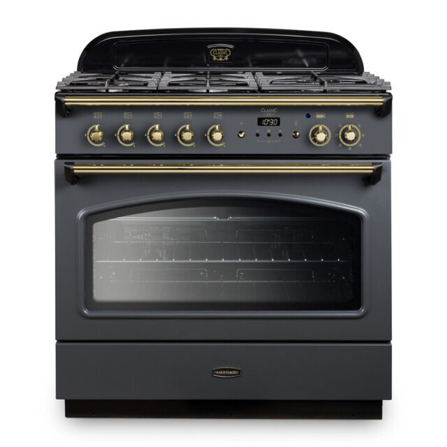 Rangemaster CLAS90FXDFFSL/B 128340 CLASSIC FX 90 DF SLATE/BRASS GB/IE