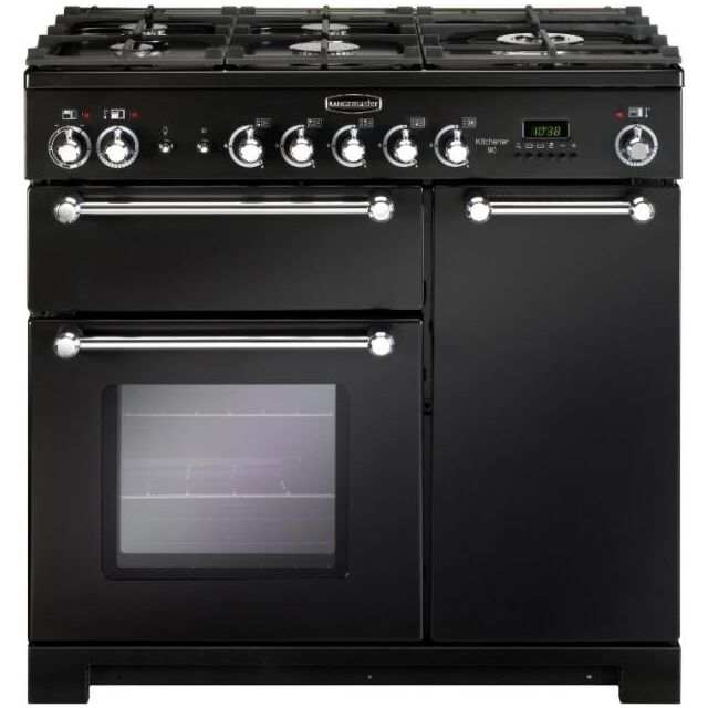 Rangemaster KCH90DFFBL/C 81420 KITCHENER 90 DF BLACK CHROME