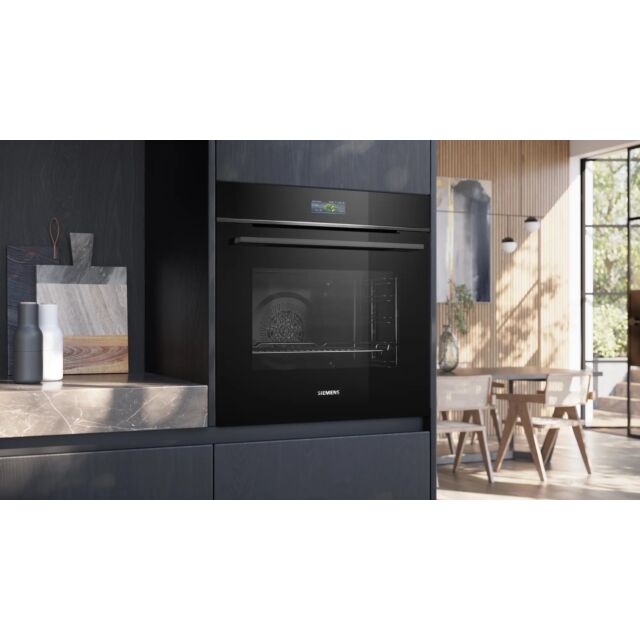 Siemens HB772G1B1B 59.4 cm Built In Single Electric Oven - Black