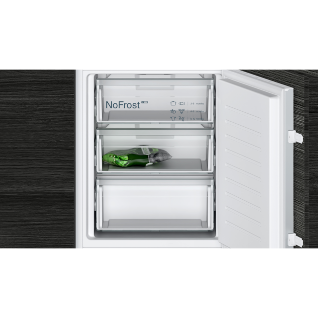 Siemens KI86NVFE0G 177x54 NoFrost bottom freezer, LED light, XXL Freshbox drawer, hyperFresh Chiller
