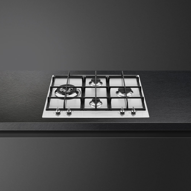 Smeg PX364L 60cm Gas Hob - Stainless Steel