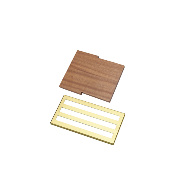 The 1810 Company AC-CHAN-PACK2-GB ACCESSORY TROUGH PACK (CHOPPING BOARD) GOLD/BRASS