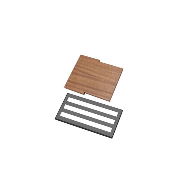The 1810 Company AC-CHAN-PACK2-GM ACCESSORY TROUGH PACK (CHOPPING BOARD) GUNMETAL