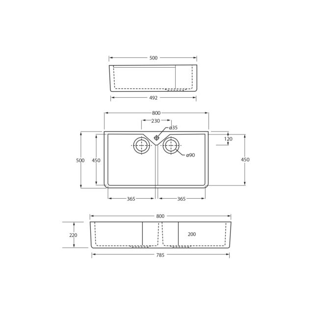 The 1810 Company FCD/800/WH/853 ARGILLA FIRECLAY 800