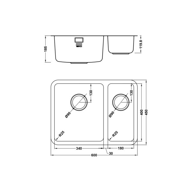 The 1810 Company LPD/3418/U25/S/BBL/359 LUXSOPLUSDUO25 340/180U BBL