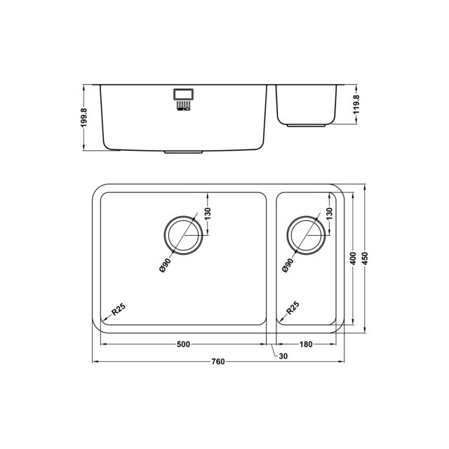 The 1810 Company LPD/5018/U25/S/BBL/361 LUXSOPLUSDUO25 500/180U BBL