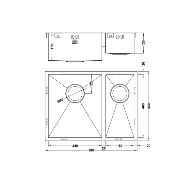 The 1810 Company ZD/3418/U15/S/BBL/085 ZENDUO15 340/180U BBL