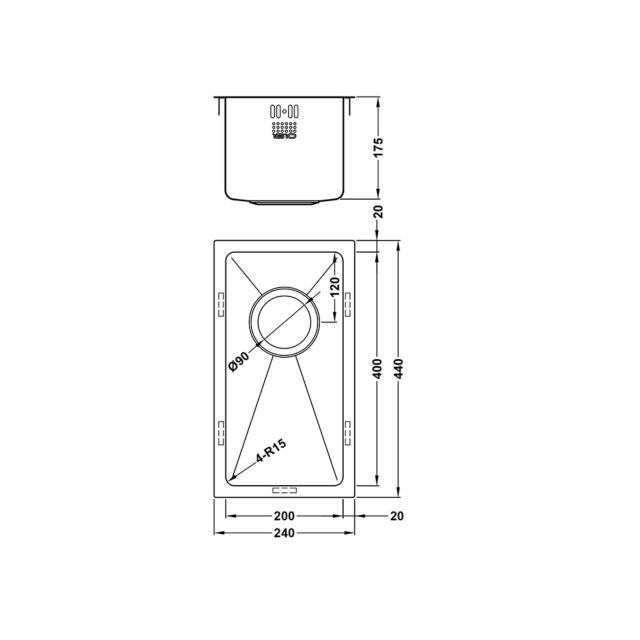 The 1810 Company ZU/20/U15/GM/614 ZENUNO15 200U GUNMETAL
