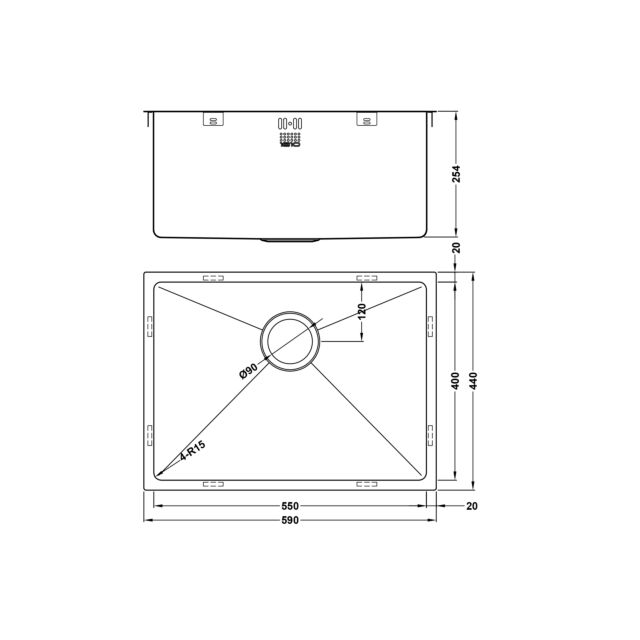 The 1810 Company ZU/55/U15/D/S/078 ZENUNO15 550U DEEP