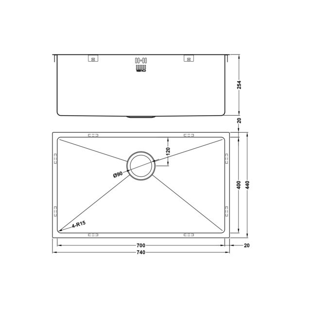 The 1810 Company ZU/70/U15/D/S/077 ZENUNO15 700U DEEP