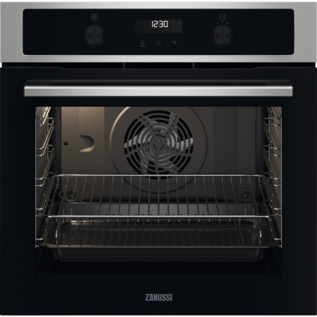 Zanussi ZOCND7X1
Catalytic Multifunction oven with PlusSteam. 10 functions. Retractable rotary con