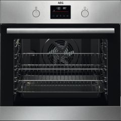 AEG BPK355061B 59.4cm Built In Electric Single Oven - Stainless Steel