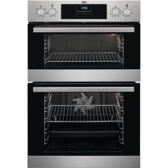 AEG DCB331010M 
Multifunction double oven, Stainless Fascia, Retractable Rotary Controls, 2 Main Ov