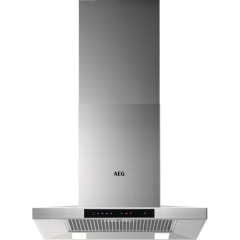 AEG DKB5660HM 
60cm Stainless Steel Box Wall Chimney Hood, Plus Touch on Glass, LED Lighting, 3+int