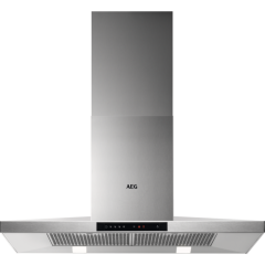AEG DKB5960HM 
90cm Stainless Steel Box Wall Chimney Hood, Plus Touch on Glass, LED Lighting, 3+int