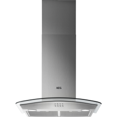 AEG DTB3653M 
60cm Curved Glass Wall Chimney Hood, Mechanical Push Buttons, LED Lighting, 3 Speeds, 