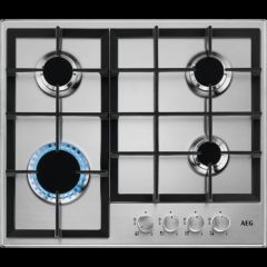 AEG HGB64200SM 60cm Gas Hob - Stainless Steel