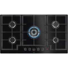 AEG HKB95450NB 90cm Gas Hob - Black