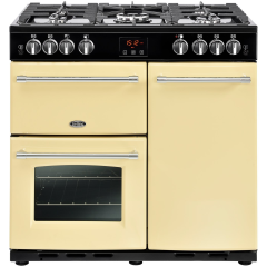 Belling 444411734  X90G 90cm Gas Rangecooker with Double Oven and Gas Hob - Cream