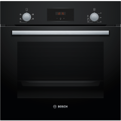 Bosch HHF113BA0B 59.4Cm Serie 2 Black Built In Electric Single Oven With 3D Hot Air, Child Lock And 