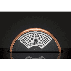 Caple DD925CO black glass with copper, light, W 820mm, **A to C energy, filter CAP68CF, motor extra