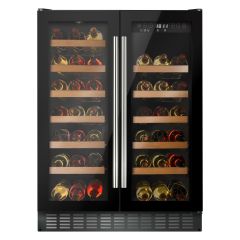 CDA FWC624BL FS/under counter wine cooler, 38 x BS, double door, dual temp, black