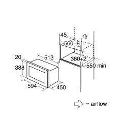 CDA VM452SS BI microwave oven, grill and convection oven, LED timer, TC, 10 x PP