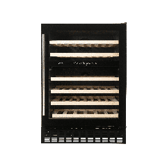 CDA WCCFO602BL FS/under counter 60cm wine cooler, 46 x BS, dual temp zone, RD,black