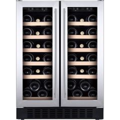 CDA WCCFO622SS FS/under counter wine cooler, 38 x BS, double door, dual temp, SS