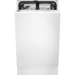 Zanussi ZSLN1211 
Fully Integrated slimline dishwasher, 9ps, F, 49dB, 9.9ltrs, Button controls, Upp